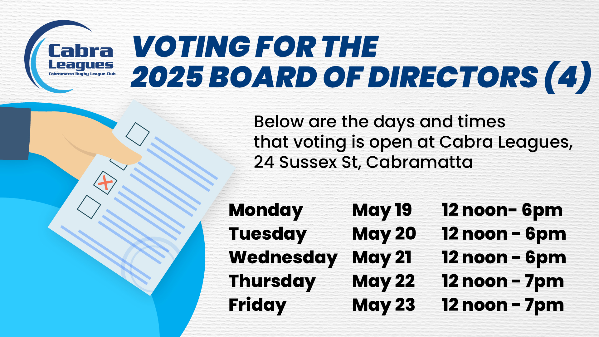 Voting Times 2025 – TVL – Cabra V2